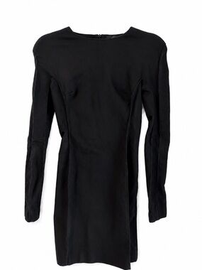 Zara Black Long-Sleeve Dress